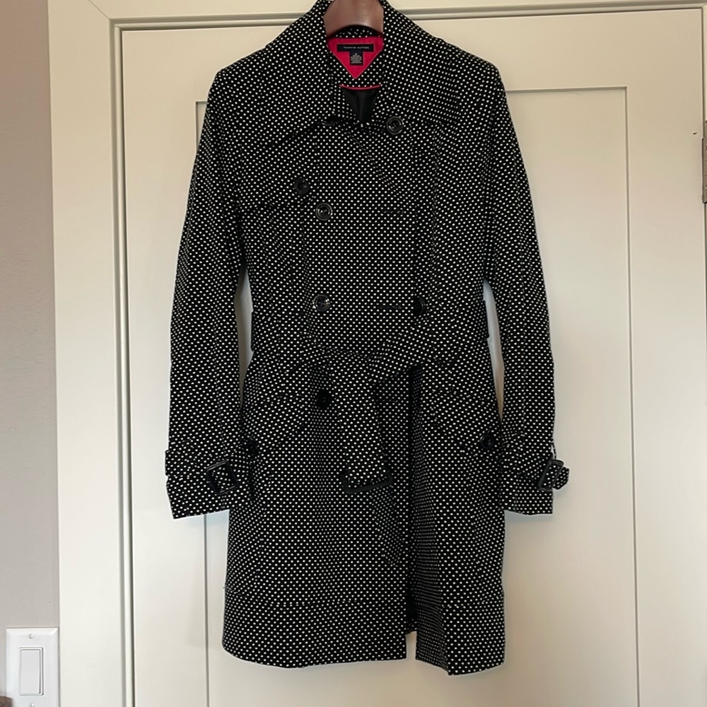 Women’s Tommy Hilfiger black and white dress coat